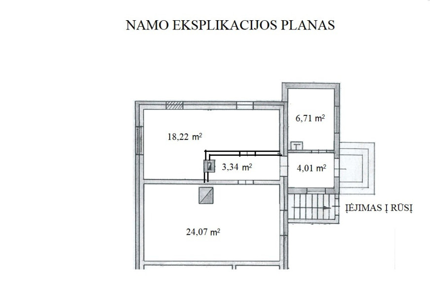 Parduodamas namas Fabijoniškių g., Vilniaus m., Vilniaus m. sav., 60.71 m2 ploto, 1 aukštai 10