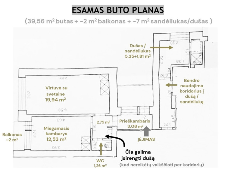 Parduodamas butas Didlaukio g., Vilniaus m., Vilniaus m. sav., 40 m2 ploto, 2 kambariai 19