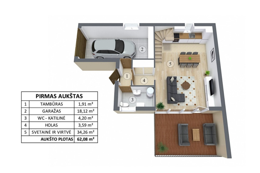Parduodamas namas Riešės 3-ioji g., Grikienių k., Vilniaus r. sav., 114 m2 ploto, 2 aukštai 27