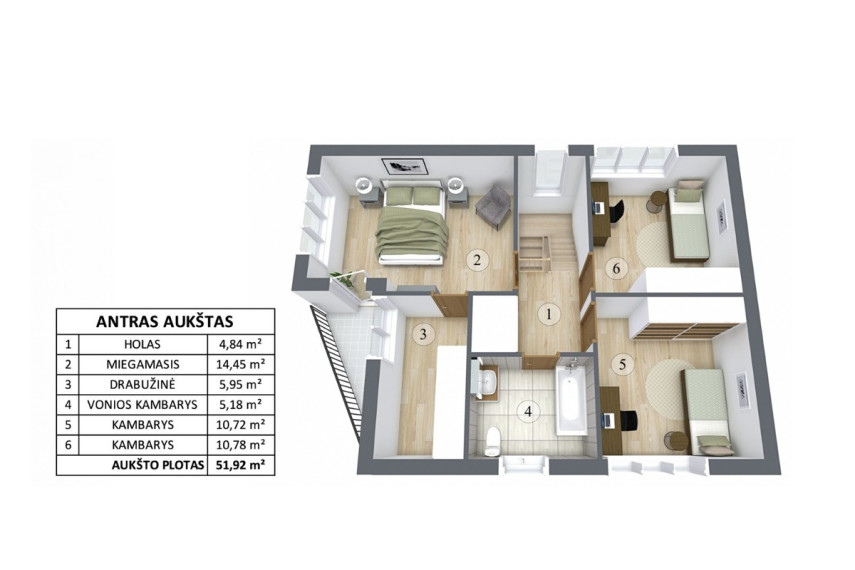 Parduodamas namas Riešės 3-ioji g., Grikienių k., Vilniaus r. sav., 114 m2 ploto, 2 aukštai 28