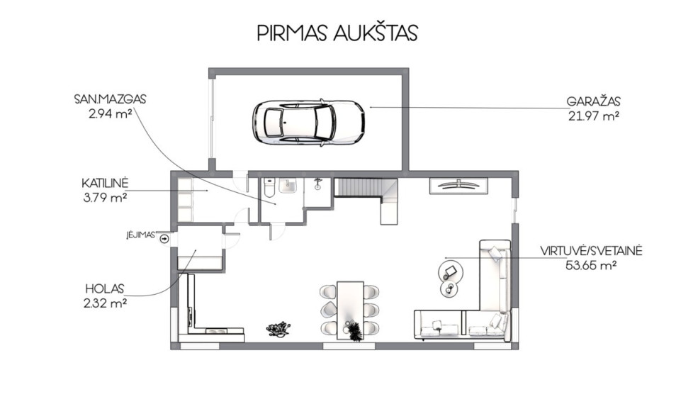 Parduodamas namas Derionių g., Vilniaus m., Vilniaus m. sav., 140 m2 ploto, 2 aukštai 33