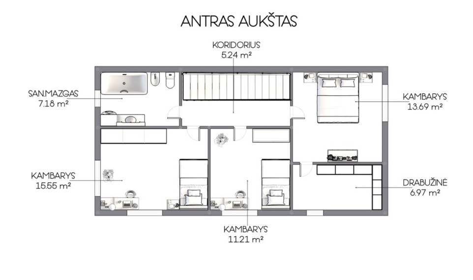 Parduodamas namas Derionių g., Vilniaus m., Vilniaus m. sav., 140 m2 ploto, 2 aukštai 34