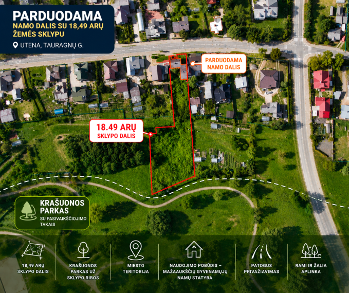 Parduodamas namas Tauragnų g., Utenos m., Utenos r. sav., 51.10 m² ploto 2 kambariai 7