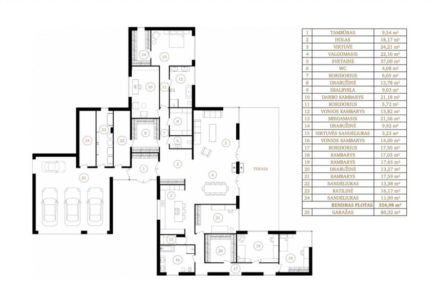 Parduodamas namas Ateities g., Bendorių k., Vilniaus r. sav., 440 m2 ploto, 1 aukštai 28