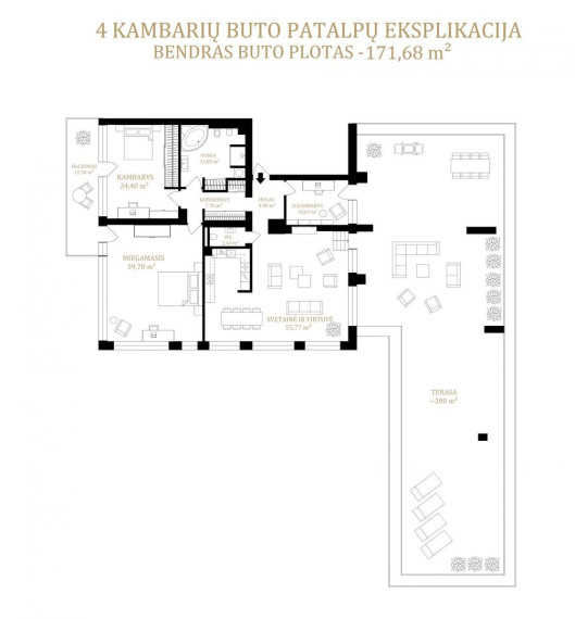Parduodamas butas Sporto g., Vilniaus m., Vilniaus m. sav., 172 m2 ploto, 4 kambariai 27