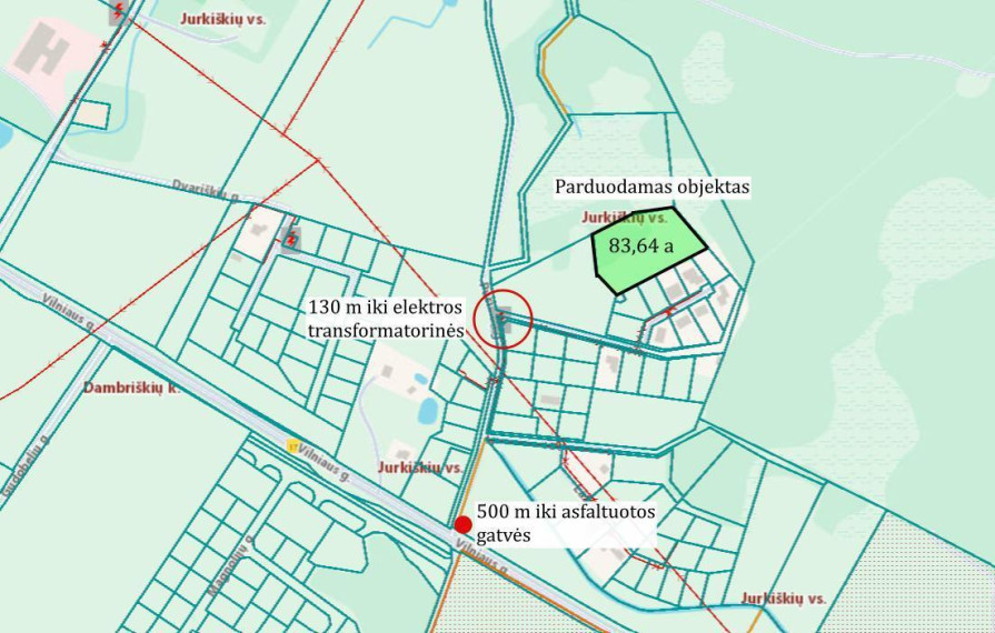 Parduodamas  sklypas Jurkiškių vs., Vilniaus r. sav., 83.64 a ploto 11