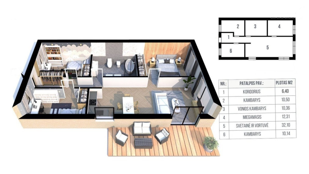 Parduodamas butas Pylimo g., Kauno m., Kauno m. sav., 83 m2 ploto, 4 kambariai 35