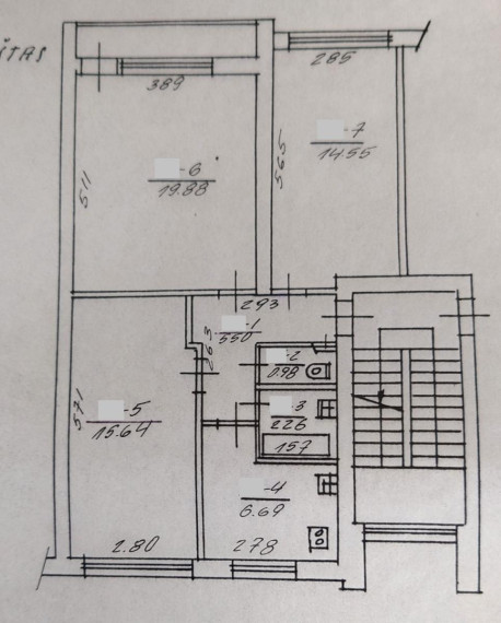 Parduodamas butas Radviliškio g., Zokniai, Šiaulių m., Šiaulių m. sav., 65.5 m² ploto 3 kambariai 33