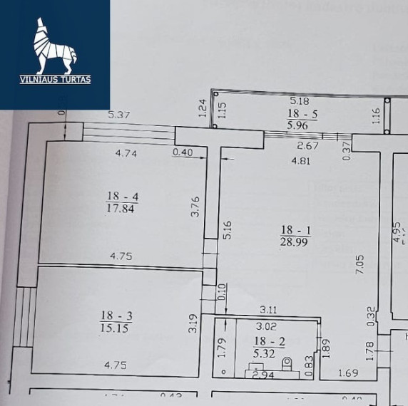 Parduodamas butas Dociškių g., Pašilaičiai, Vilniaus m., Vilniaus m. sav., 73.26 m2 ploto, 3 kambariai 19