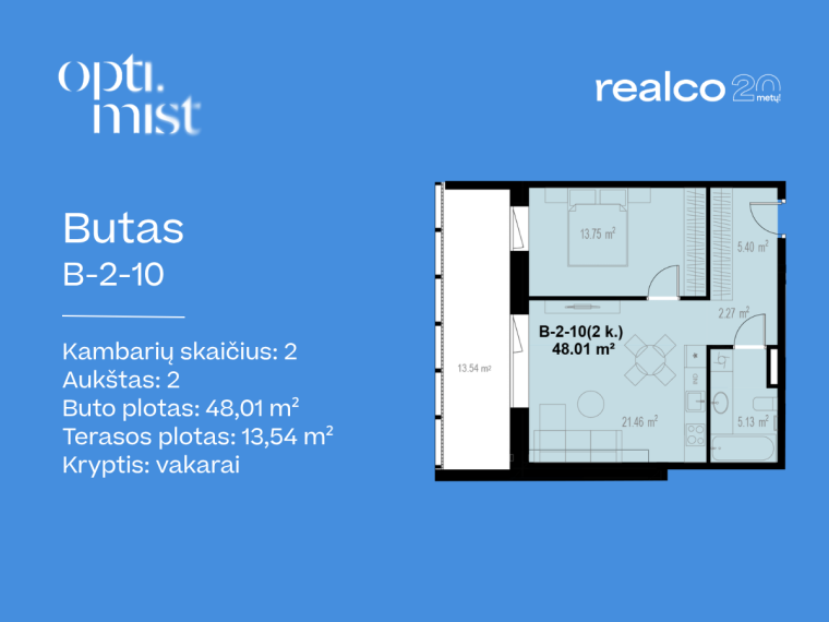 Parduodamas butas Parodų g., Lazdynai, Vilniaus m., Vilniaus m. sav., 48.01 m² ploto 2 kambariai 2