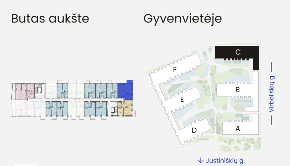 Parduodamas butas Virbeliškių g., Pašilaičiai, Vilniaus m., Vilniaus m. sav., 55.98 m² ploto 3 kambariai 3