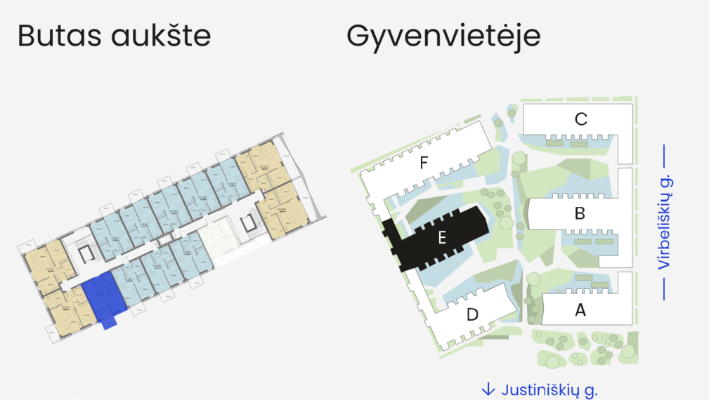 Parduodamas butas Virbeliškių g., Pašilaičiai, Vilniaus m., Vilniaus m. sav., 41.36 m² ploto 2 kambariai 3