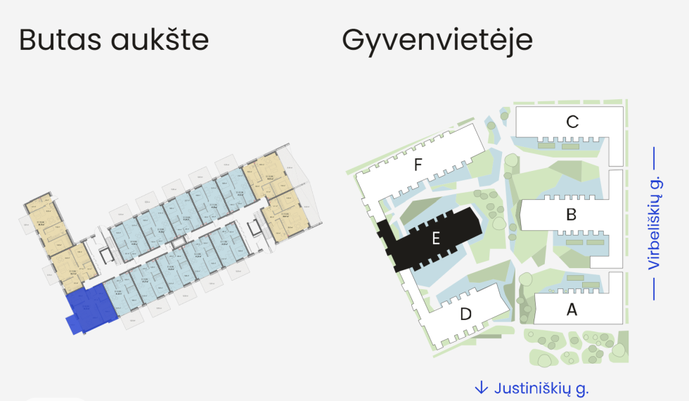 Parduodamas butas Virbeliškių g., Pašilaičiai, Vilniaus m., Vilniaus m. sav., 55.73 m² ploto 3 kambariai 3