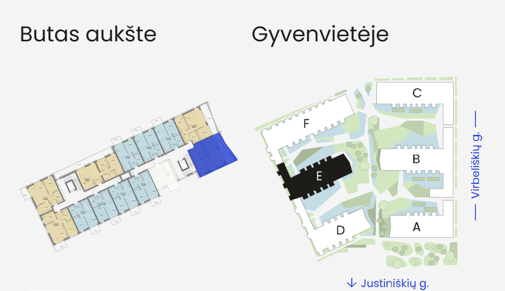 Parduodamas butas Virbeliškių g., Pašilaičiai, Vilniaus m., Vilniaus m. sav., 59.42 m² ploto 3 kambariai 3