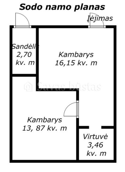 Parduodamas namas Žibutės Sodų 1-oji g., Šiaulių m., Šiaulių m. sav., 32.72 m2 ploto, 1 aukštai 21