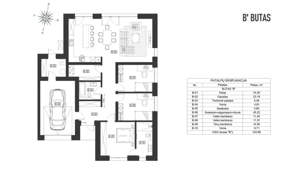 Parduodamas namas Kalvų g., Papiškių k., Vilniaus r. sav., 144 m2 ploto, 1 aukštai 9