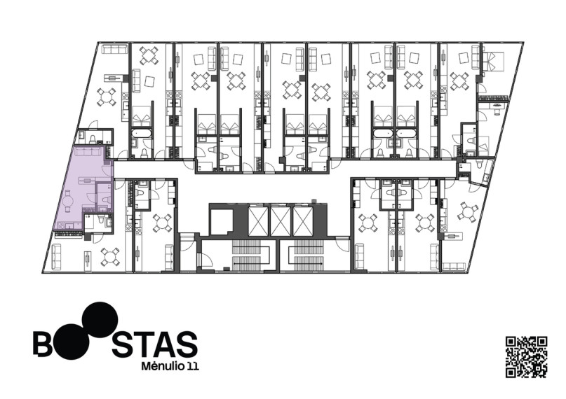 Parduodamas butas Mėnulio g., Viršuliškės, Vilniaus m., Vilniaus m. sav., 23.13 m2 ploto, 1 kambariai 13