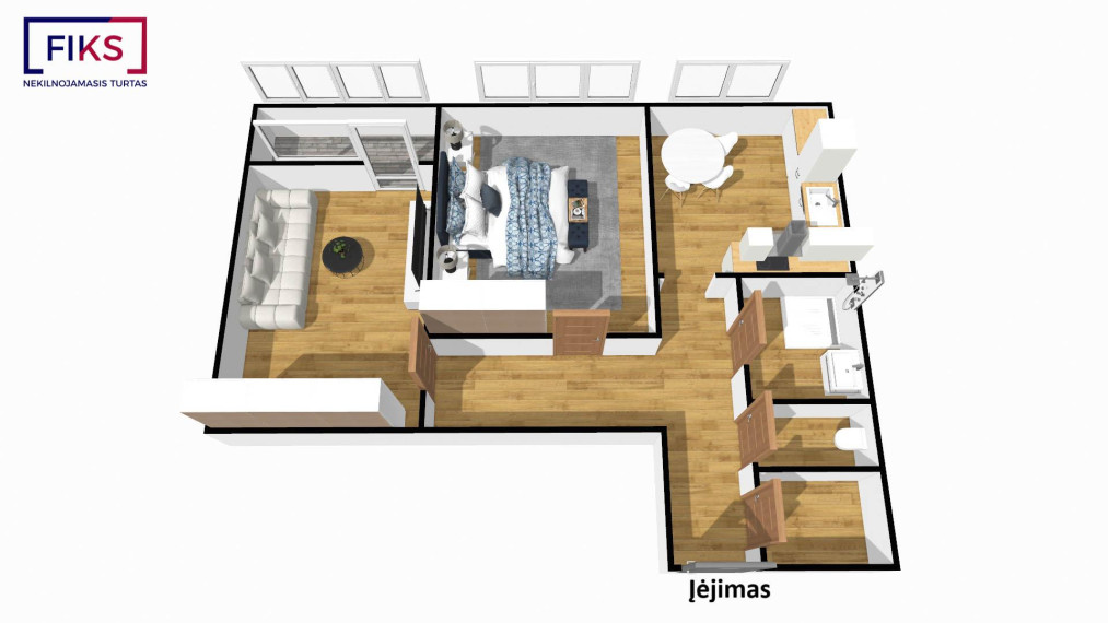 Parduodamas butas Sūduvos g., Antanavo k., Kazlų Rūdos sav., 51.35 m² ploto 2 kambariai 14