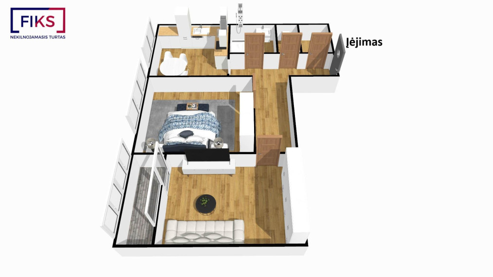 Parduodamas butas Sūduvos g., Antanavo k., Kazlų Rūdos sav., 51.35 m² ploto 2 kambariai 16