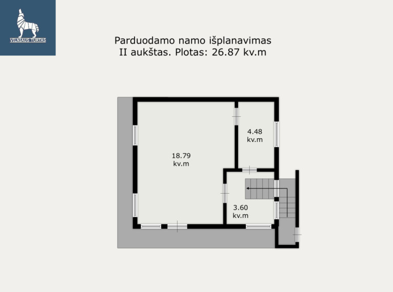 Parduodamas namas A. Mickevičiaus g., Žvėrynas, Vilniaus m., Vilniaus m. sav., 66.72 m2 ploto, 2 aukštai 10