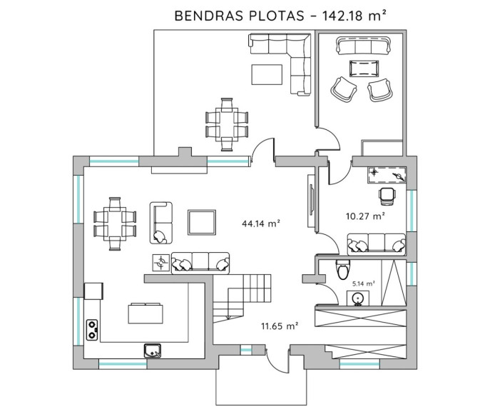 Parduodamas namas Vandens g., Užliedžių k., Kauno r. sav., 142.18 m2 ploto, 2 aukštai 27