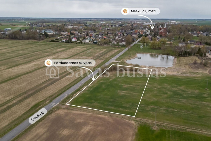 Parduodamas  sklypas Šiaulių g., Meškuičių mstl., Šiaulių r. sav., 46.5 a ploto 1