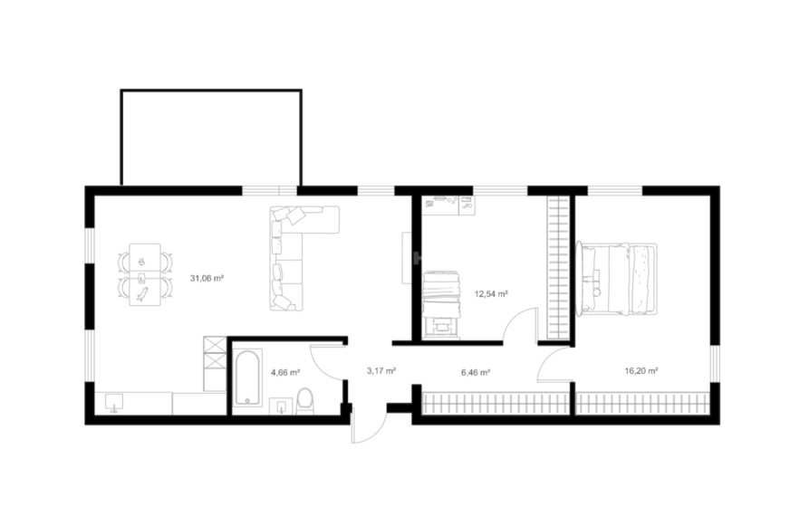 Parduodamas butas Šeimyniškių g., Šnipiškės, Vilniaus m., Vilniaus m. sav., 74 m2 ploto, 3 kambariai 20