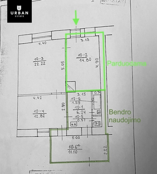 Parduodamas butas Tilto g., Senamiestyje, Vilniuje, 24.55 kv.m ploto, 1 kambariai 10