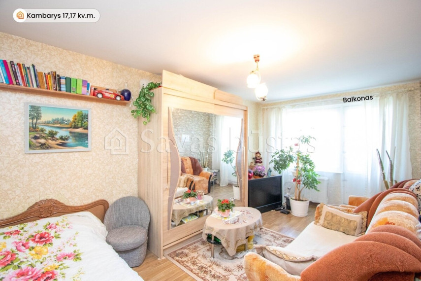 Parduodamas butas Šiaulių m., Šiaulių m. sav., 36.43 m2 ploto, 1 kambariai 3