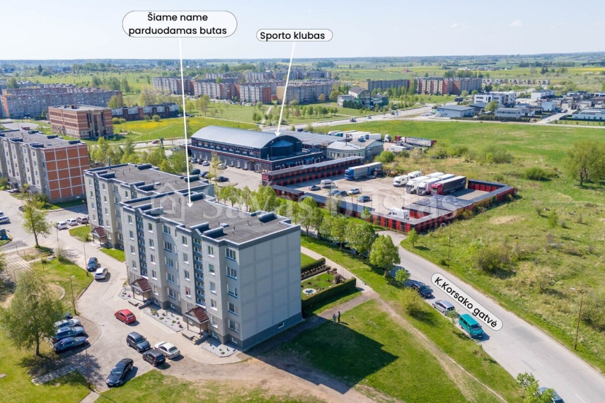 Parduodamas butas Šiaulių m., Šiaulių m. sav., 36.43 m2 ploto, 1 kambariai 17