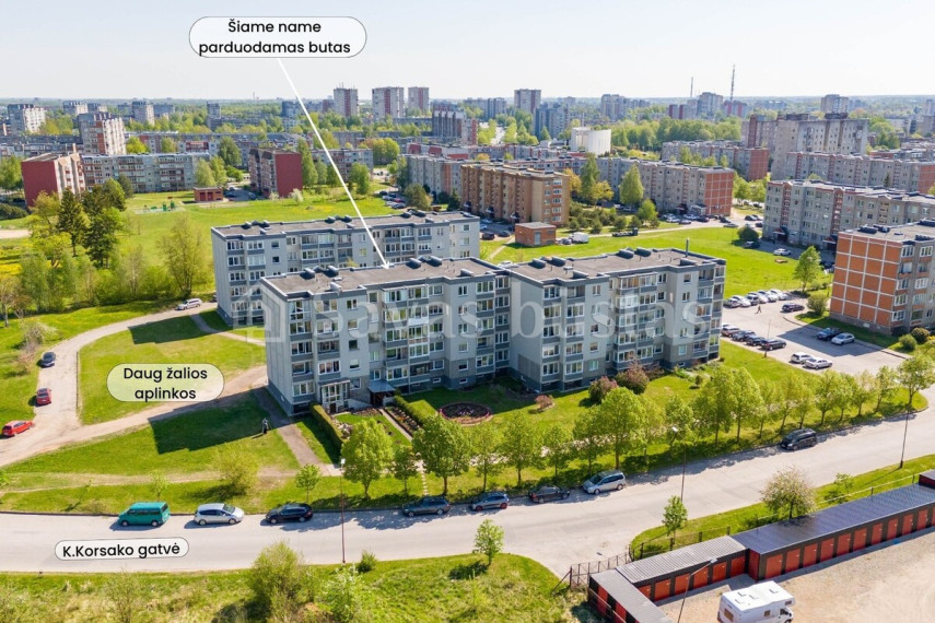 Parduodamas butas Šiaulių m., Šiaulių m. sav., 36.43 m2 ploto, 1 kambariai 18