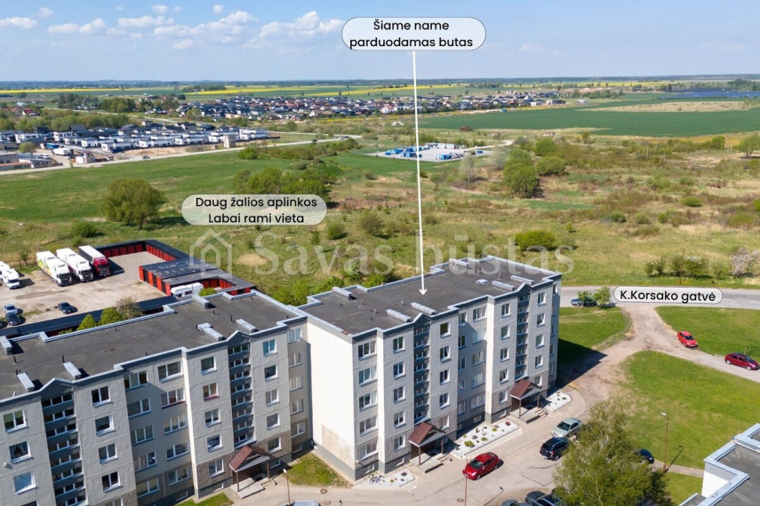 Parduodamas butas Šiaulių m., Šiaulių m. sav., 36.43 m2 ploto, 1 kambariai 19