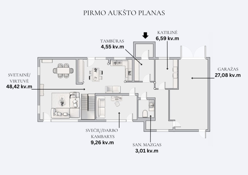 Parduodamas namas Saulės g., Bukiškio k., Vilniaus r. sav., 170 m2 ploto, 2 aukštai 30