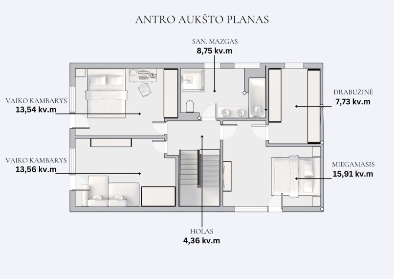 Parduodamas namas Saulės g., Bukiškio k., Vilniaus r. sav., 170 m2 ploto, 2 aukštai 31