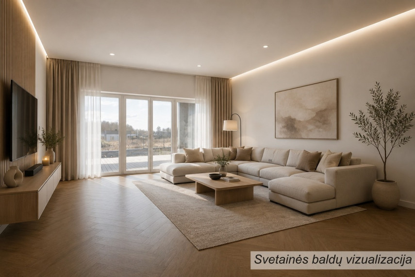 Parduodamas namas Juditos Vaičiūnaitės g., Vilniaus m., Vilniaus m. sav., 124.32 m2 ploto, 1 aukštai 1