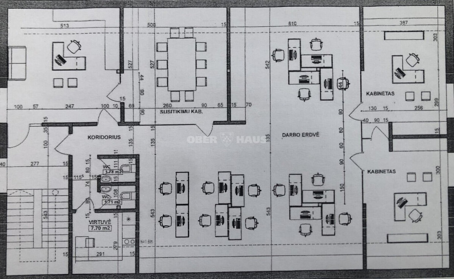 Nuomojamos administracinės, gamybinės, kitos paskirties, sandėliavimo patalpos Šilutės pl., Smeltė, Klaipėdos m., Klaipėdos m. sav., 225 m2 ploto 34