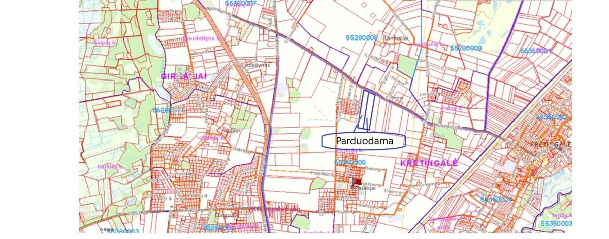 Parduodamas žemės ūkio paskirties sklypas Peskojų k., Klaipėdos r. sav., 1102 a ploto 1