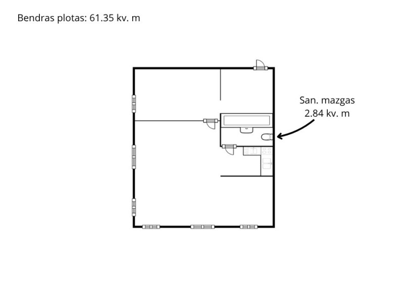 Parduodamos administracinės patalpos Antakalnio g., Vilniaus m., Vilniaus m. sav., 61.35 m2 ploto 27