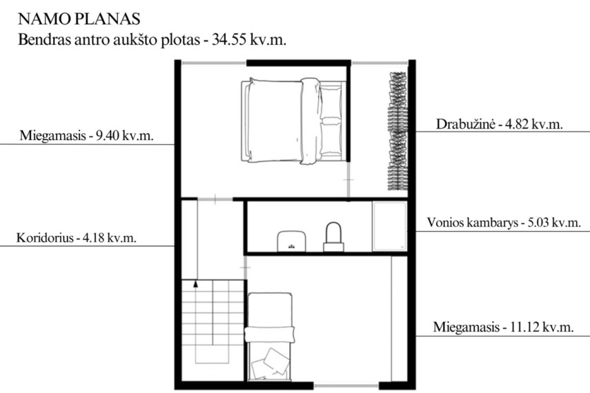 Parduodamas namas Vorupės g., Vilniaus m., Vilniaus m. sav., 72.14 m2 ploto, 2 aukštai 26