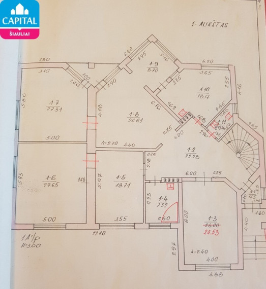 Parduodamas namas Vilkaviškio g., Šiaulių m., Šiaulių m. sav., 570.74 m2 ploto, 1 aukštai 23