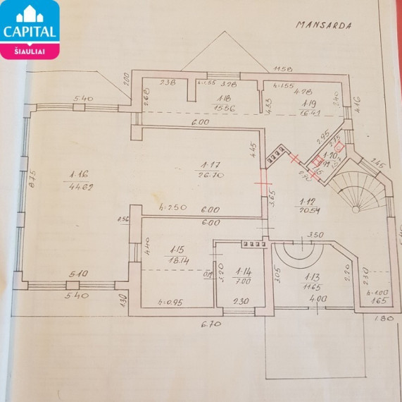 Parduodamas namas Vilkaviškio g., Šiaulių m., Šiaulių m. sav., 570.74 m2 ploto, 1 aukštai 24