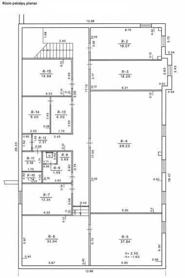 Parduodamos kitos paskirties patalpos Geležinkelio g., Varėnos m., Varėnos r. sav., 1372 m2 ploto 12