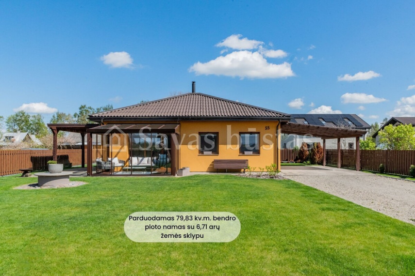 Parduodamas namas Rožių g., Toliočių k., Šiaulių r. sav., 79.83 m2 ploto, 1 aukštai 4