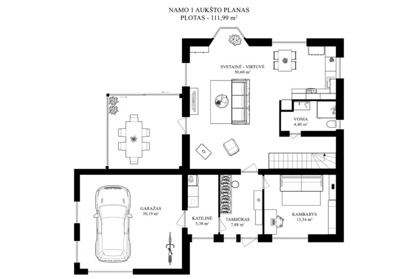 Parduodamas namas A. Mickevičiaus g., Nemėžio mstl., Vilniaus r. sav., 190 m2 ploto, 2 aukštai 21