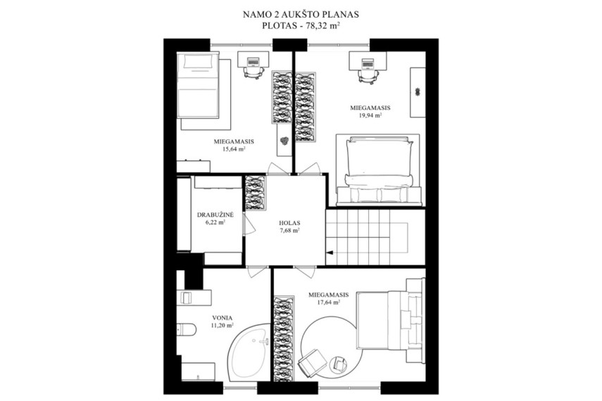 Parduodamas namas A. Mickevičiaus g., Nemėžio mstl., Vilniaus r. sav., 190 m2 ploto, 2 aukštai 22