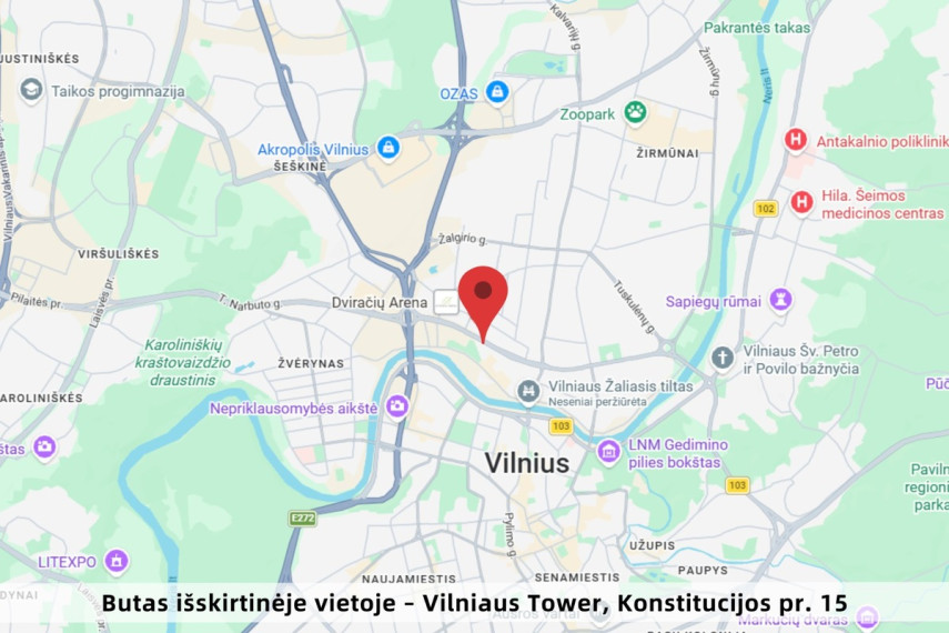 Nuomojamas butas Konstitucijos pr., Vilniaus m., Vilniaus m. sav., 41.19 m2 ploto, 2 kambariai 31