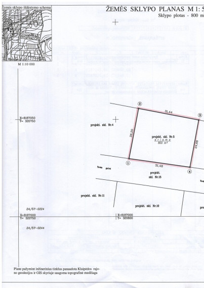 Parduodamas daugiaaukštės gyvenamosios paskirties sklypas Tovės g., Kalotės k., Klaipėdos r. sav., 8 a ploto 3