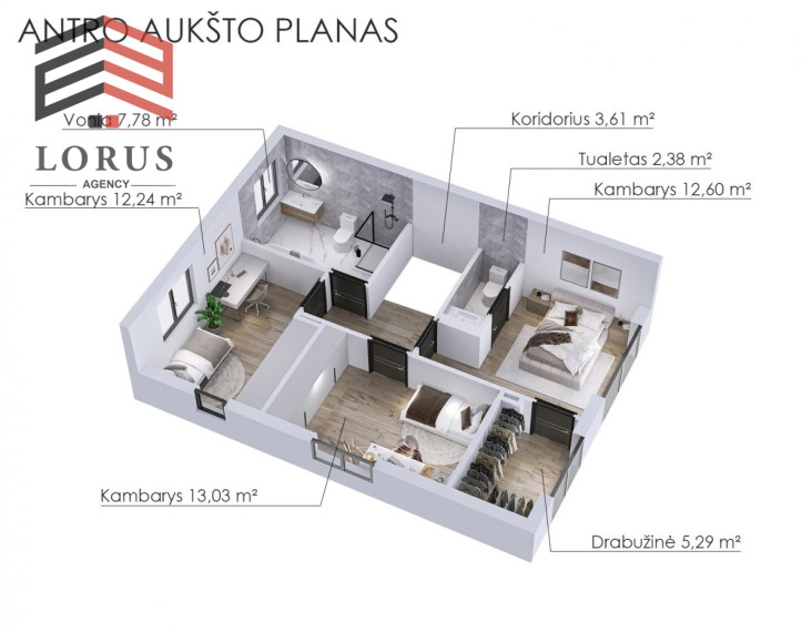 Parduodamas namas Vilniaus r. sav., 145 m2 ploto, 2 aukštai 6
