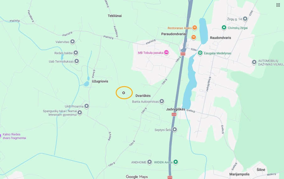Parduodamas  sklypas Užugriovio k., Vilniaus r. sav., 19 a ploto 8