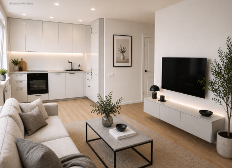 Parduodamas butas Rygos g., Justiniškės, Vilniaus m., Vilniaus m. sav., 45.06 m² ploto 2 kambariai